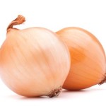 Gold onion vegetable bulbs